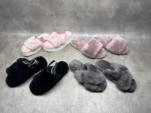Four pairs of winter fluffy slippers - 3