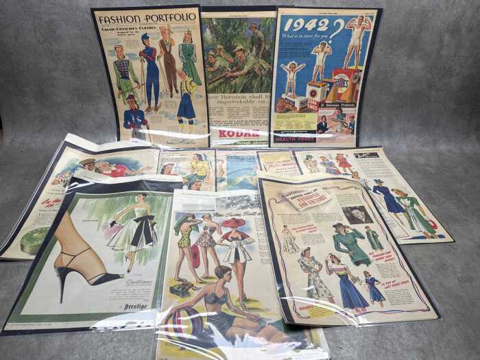 Collection of original and reproduction advertisement prints