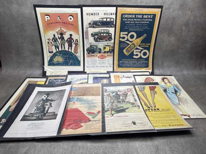 Collection of original and reproduction advertisement prints
