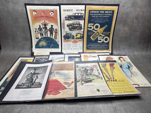 Collection of original and reproduction advertisement prints