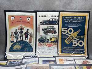 Collection of original and reproduction advertisement prints - 2