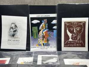 Collection of original and reproduction art exhibition prints - 2