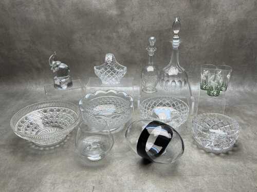 Crystal and glass