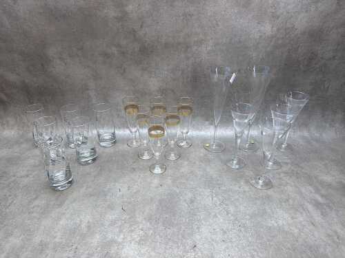 Assorted crystal stemware inc Luigi Bormioli