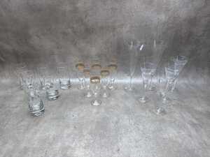 Assorted crystal stemware inc Luigi Bormioli
