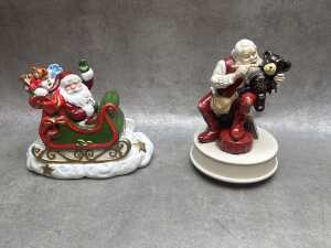 Four Christmas Japanese ceramic musical figures - 3