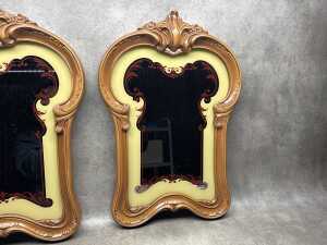 Pair of Rococo-style bar mirrors - 2