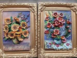 Four wall mounted 3D paintings - 2