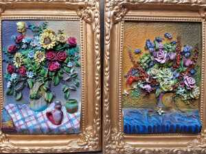 Four wall mounted 3D paintings - 3