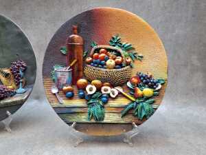 Two wall mounted 3D painting plate - 4