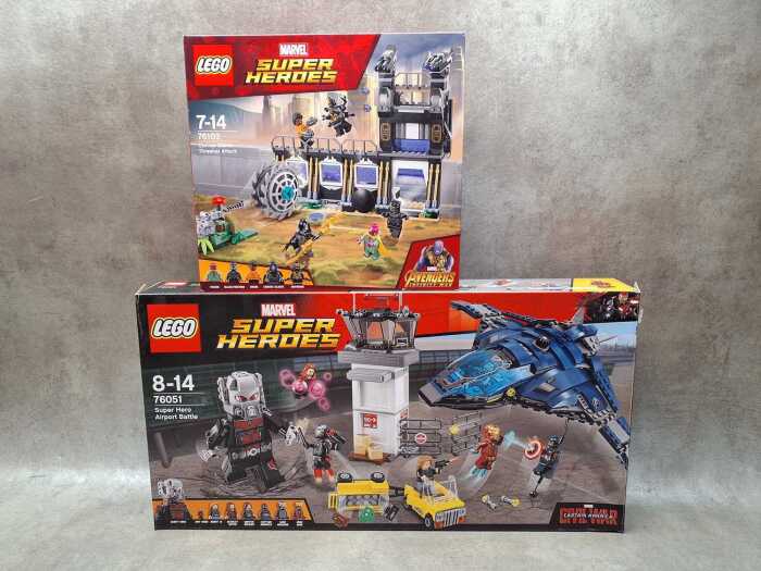 Two LEGO Marvel Super Heroes playsets