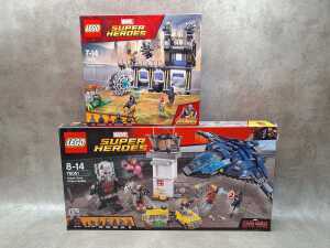 Two LEGO Marvel Super Heroes playsets