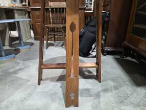 Arts and crafts blackwood occasional table - 4