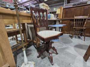 Edwardian swivel chair - 4