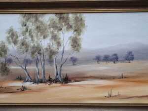 Two Australian landscape paintings on board - 4