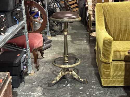 Antique-style bar stool
