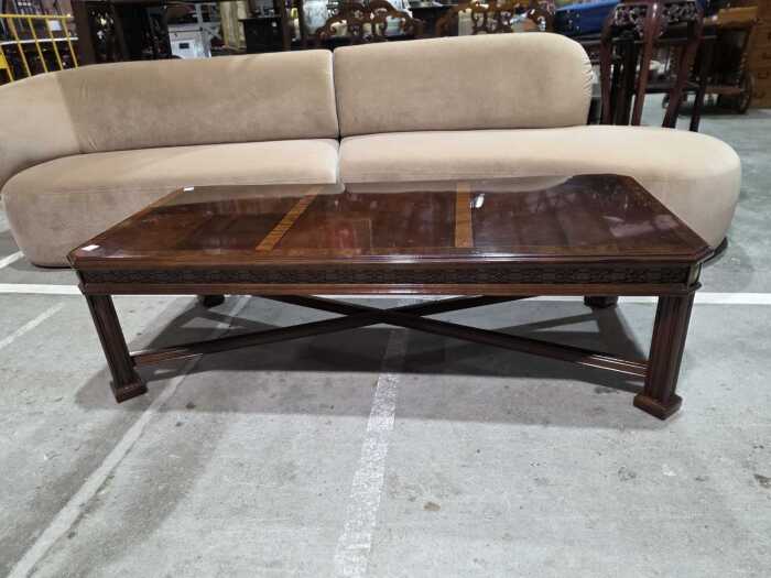 Timber veneer coffee table