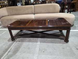 Timber veneer coffee table