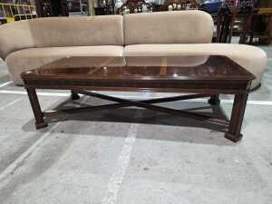 Timber veneer coffee table - 2