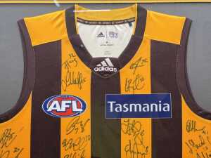 Framed Hawthorn AFL 2016 signed singlet - 2