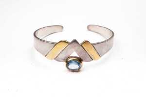 Two cuff bangles in sterling silver - 2