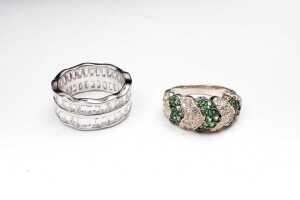 A collection of eight rings in sterling silver - 2