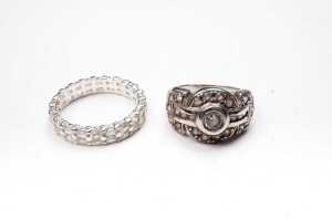 A collection of eight rings in sterling silver - 4