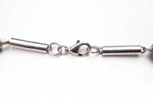 A fancy link necklace in sterling silver. - 3