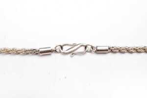 A garnet and smoky quartz pendant and necklace in sterling silver - 4