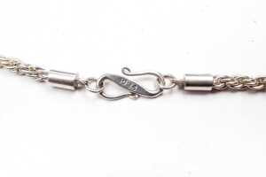 A garnet and smoky quartz pendant and necklace in sterling silver - 5