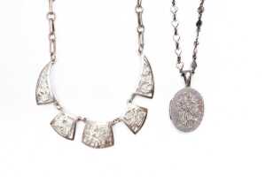 Two necklaces in sterling silver