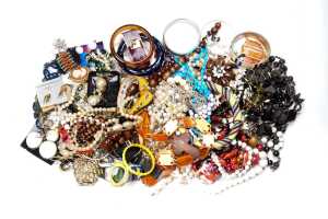A large collection of costume jewellery and watches