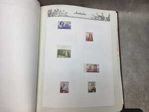 Australian stamp album- mainly mint hinged blocks