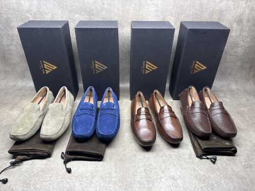 Four pairs of NEW Nappa Tori Australia leather men's shoes size UK 9