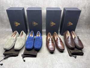 Four pairs of NEW Nappa Tori Australia leather men's shoes size UK 9