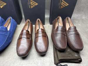 Four pairs of NEW Nappa Tori Australia leather men's shoes size UK 9 - 3