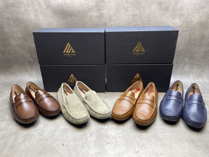 Four pairs of NEW Nappa Tori Australia leather men's shoes, size US 12