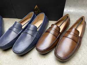 Four pairs of NEW Nappa Tori Australia leather men's shoes, size US 12 - 3