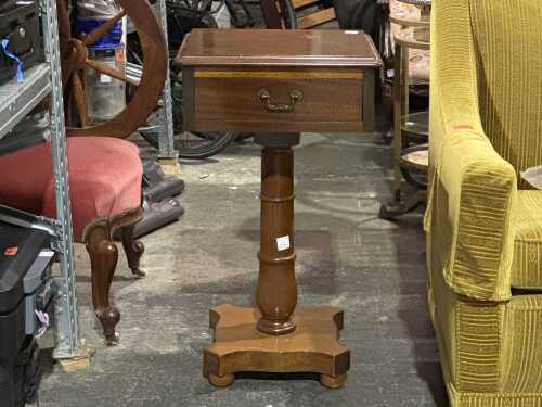 Timber pedestal hall stand