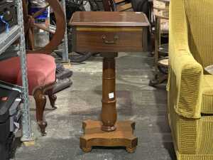Timber pedestal hall stand