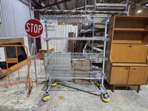 Commercial stainless-steel trolley