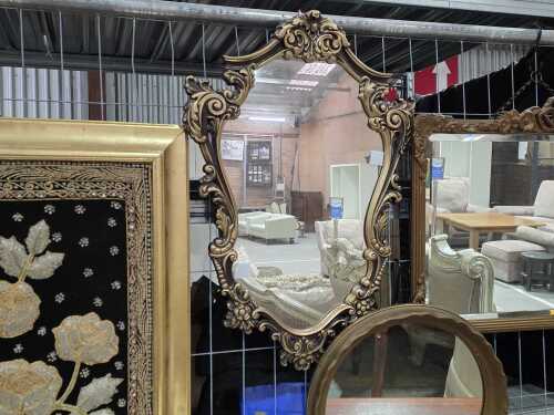 Gilt framed wall mirror