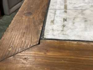 Marble top solid timber hall table - 4