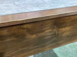 Marble top solid timber hall table - 5