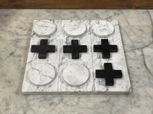 Black and white marble noughts and crosses