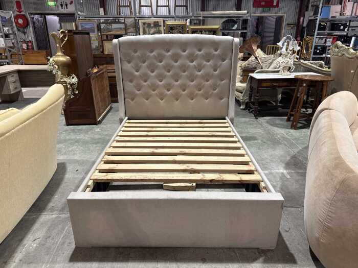 Modern fabric upholstered bedframe