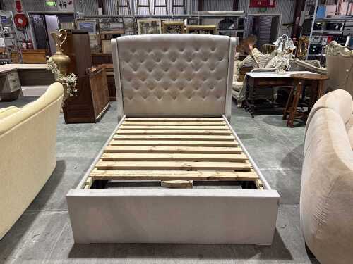 Modern fabric upholstered bedframe