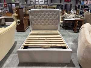 Modern fabric upholstered bedframe