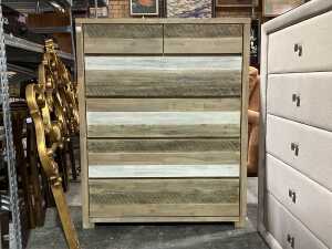 Shabby Chiq modern chest of six drawers