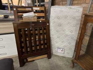 Mothercraft Avoca timber cot with mattress